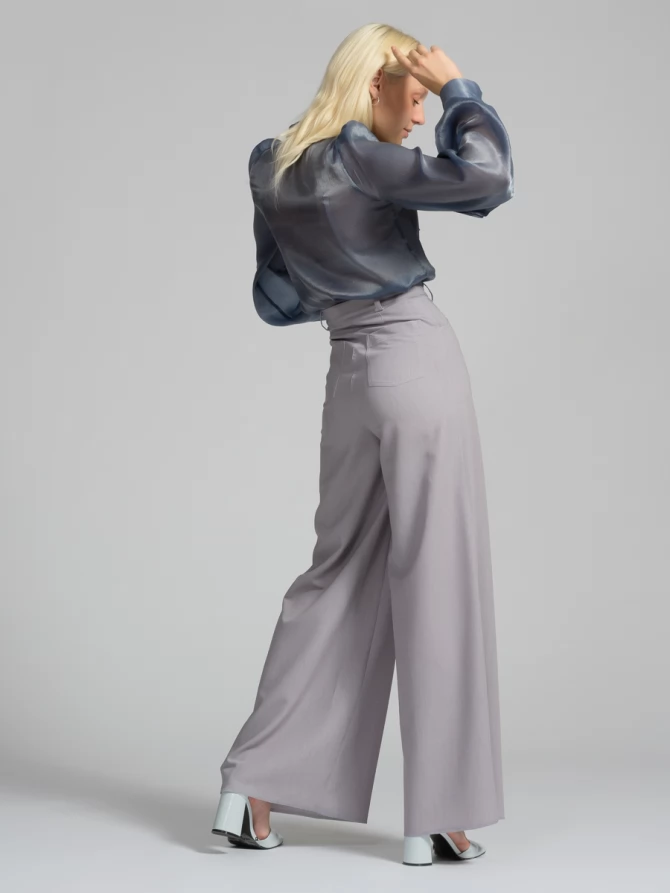 Брюки-клеш OD-552-2 серый