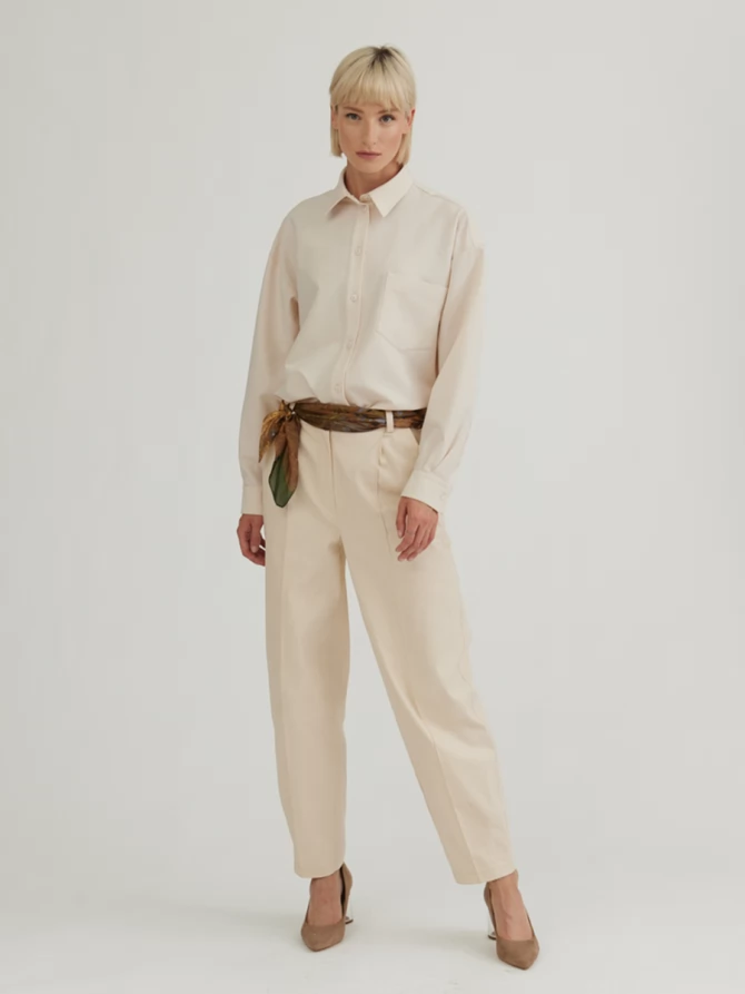 Брюки с простроченной стрелкой