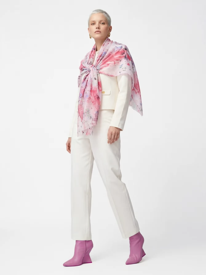 Палантин женский с авторским принтом KSH16-129-6