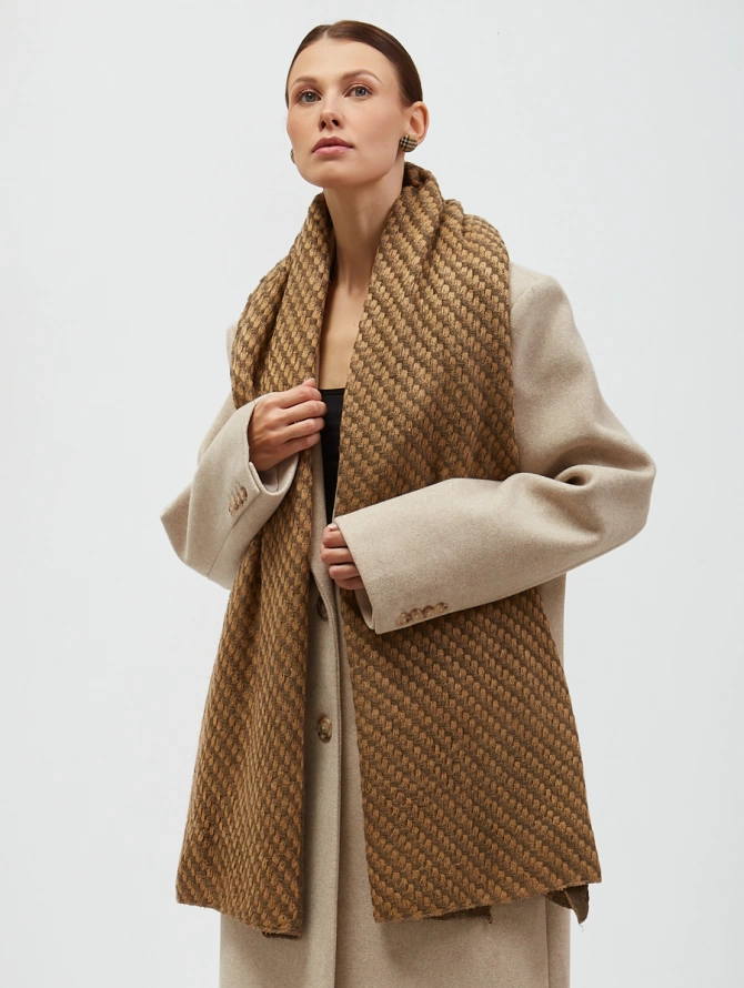 Палантин двусторонний с бахромой RH-135-1