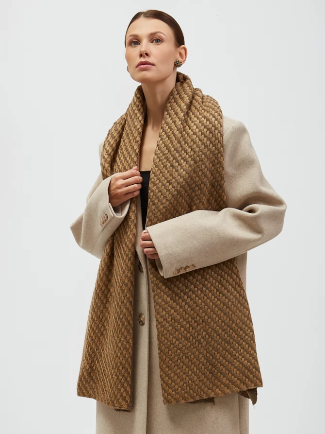 Палантин двусторонний с бахромой RH-135-1