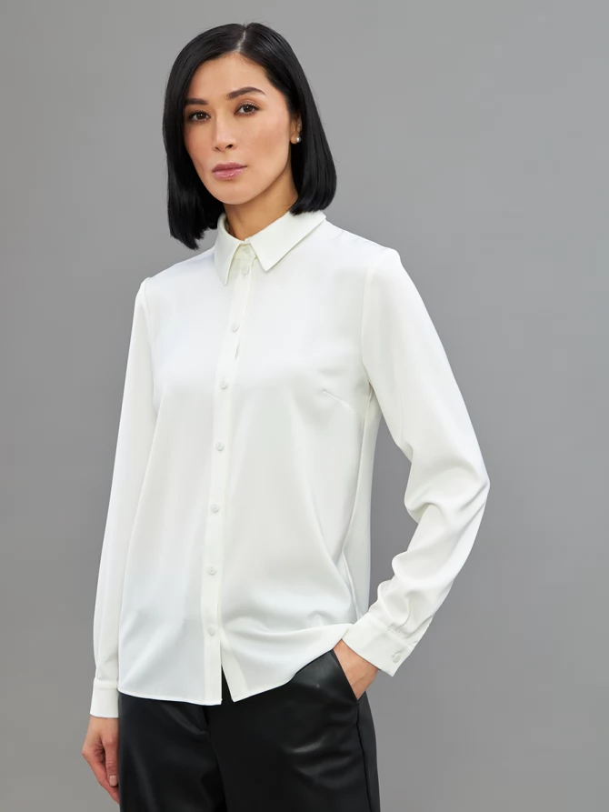 Блузка с галстуком  OD-881-4 белый