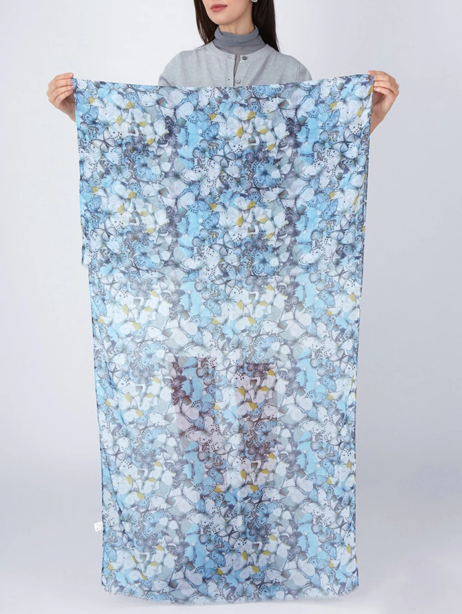 Палантин с узором "Бабочки" в стиле арт-деко KSH14-115-43