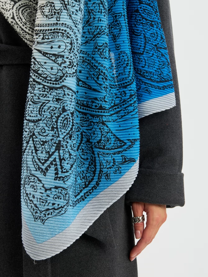 Палантин женский градиентный с орнаментом SPR-115-1