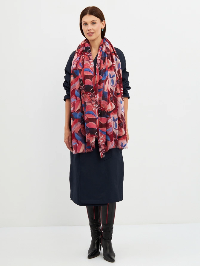 Палантин женский с авторским принтом