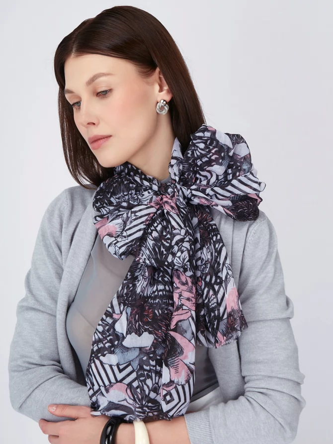 Палантин с арт-деко принтом