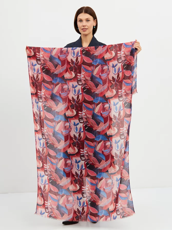 Палантин женский с авторским принтом