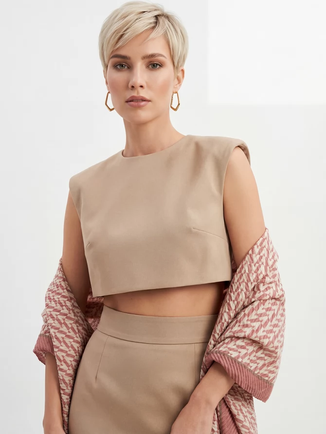 Палантин женский GR-105-1 с геометрическим узором