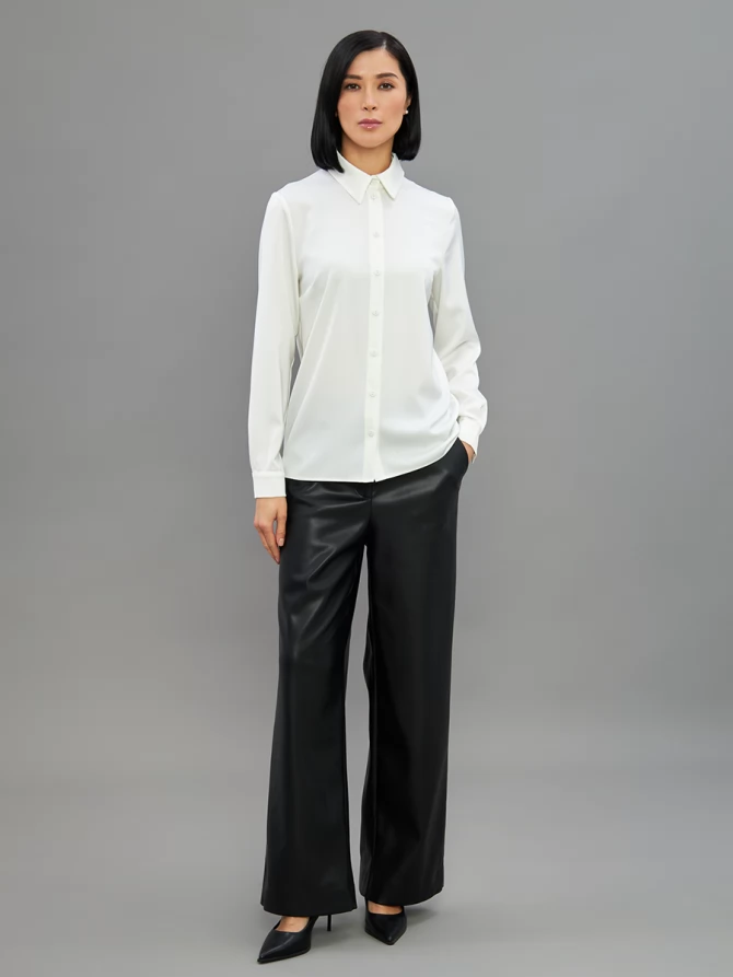 Блузка с галстуком  OD-881-4 белый