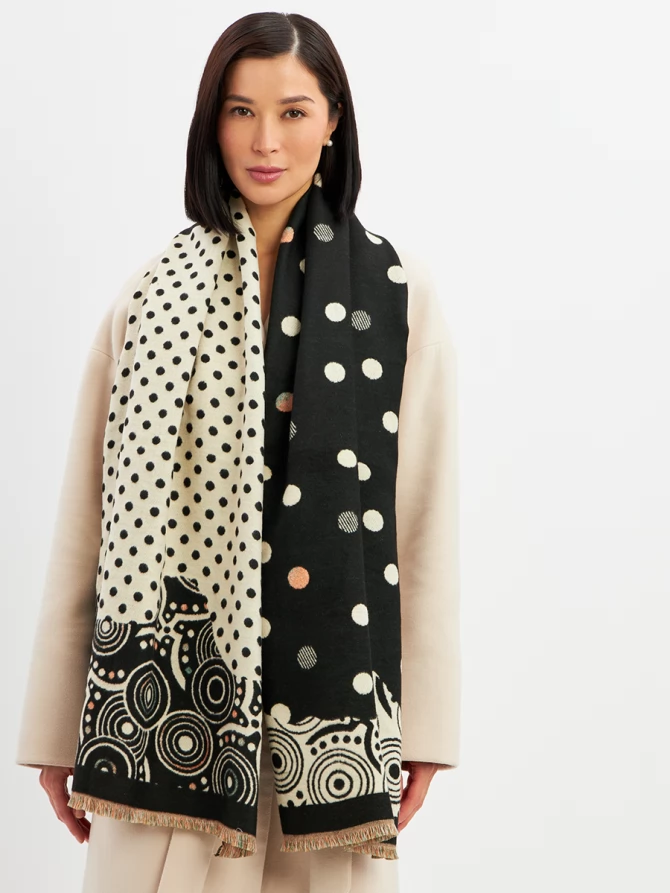 Палантин двусторонний с принтом RH10-1451-3