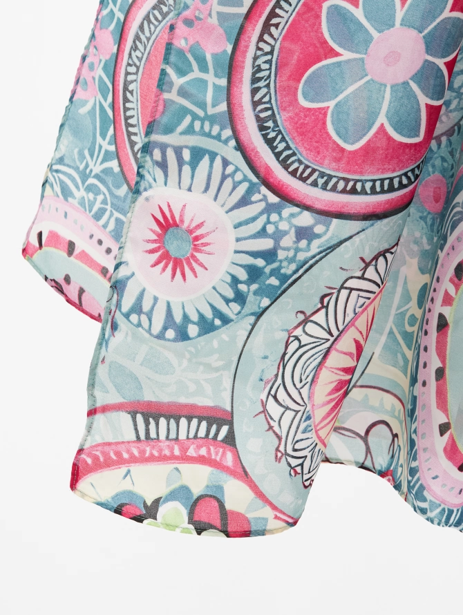 Палантин женский двусторонний с принтом арт-деко