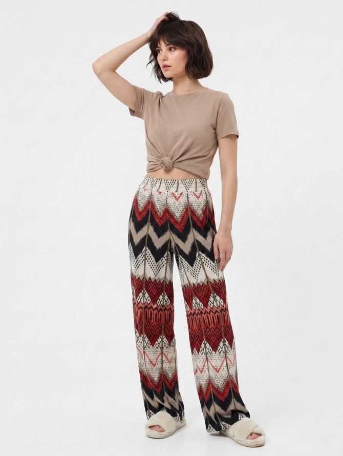 Брюки домашние с принтом