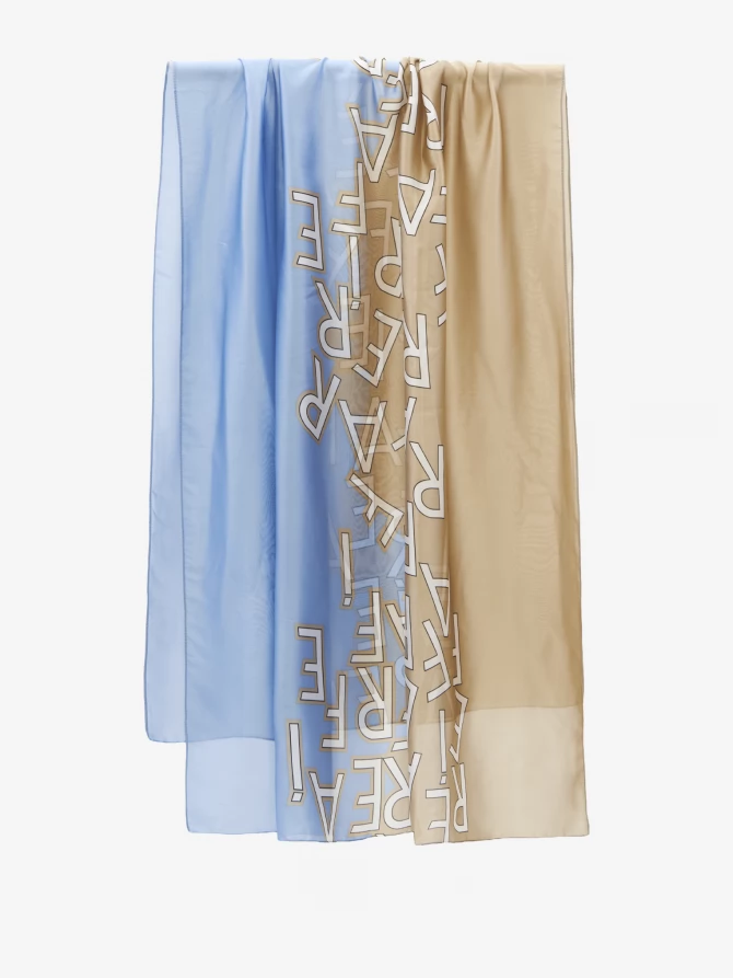 Палантин женский двусторонний с арт-принтом D2-1352-4