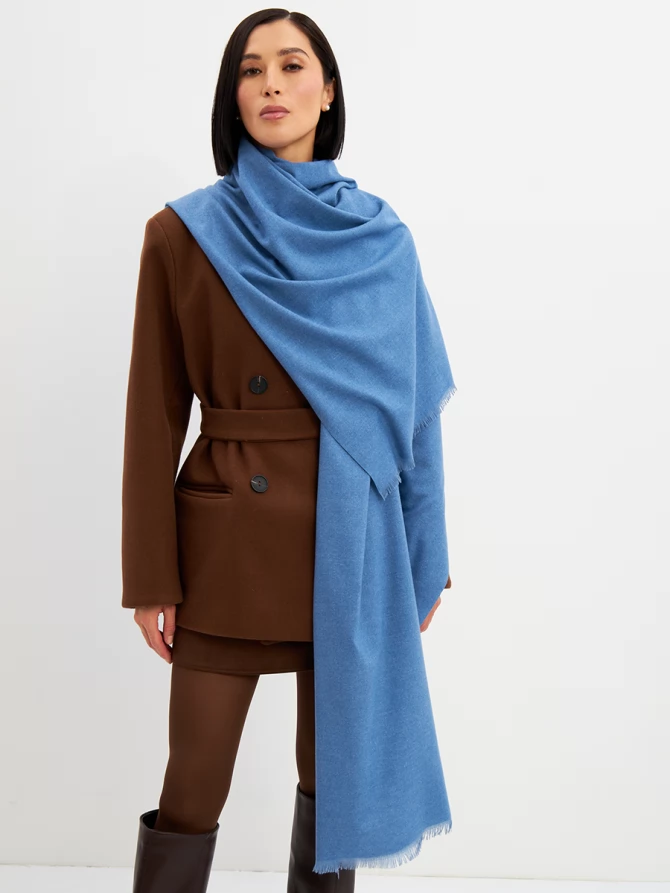 Палантин голубой