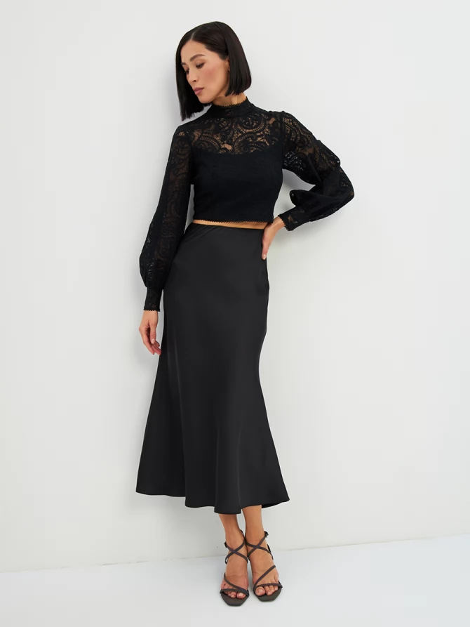 Блузка из кружева OD-969-2 черный