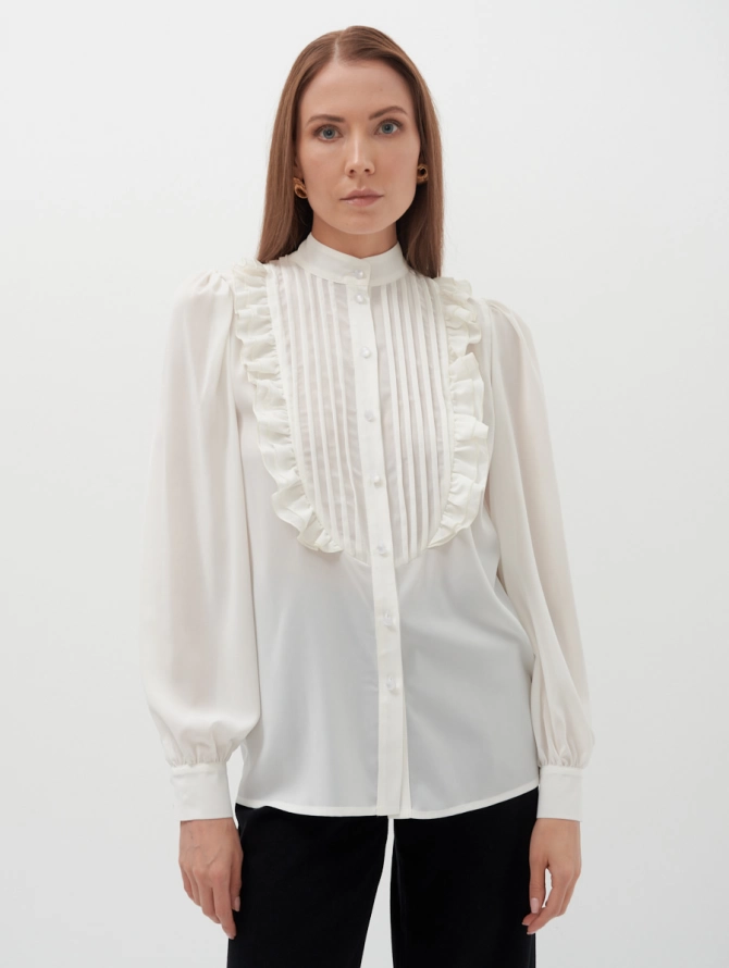 Блузка с рюшами из шифона