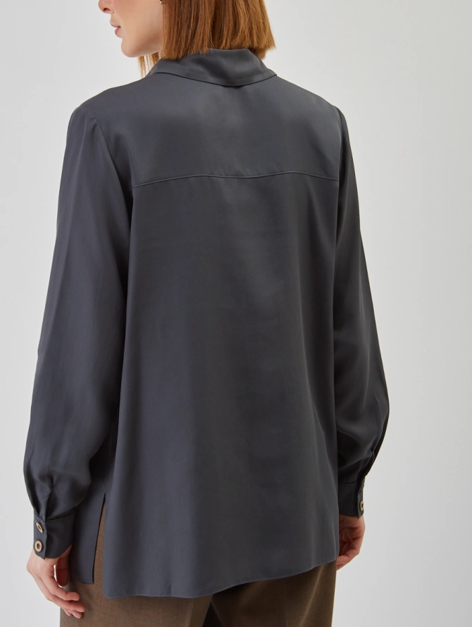 Рубашка прямого силуэта OD-819-3 серый