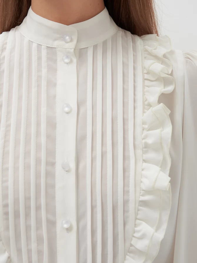 Блузка с рюшами из шифона