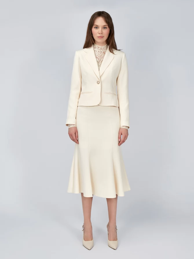 Жакет укороченный бежевый