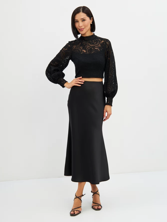 Блузка из кружева OD-969-2 черный