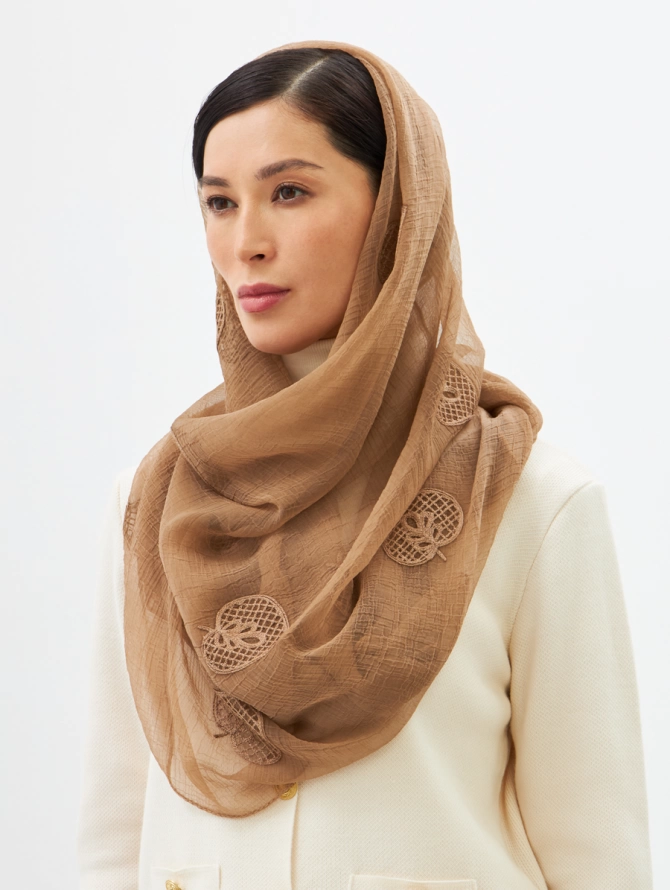 Палантин женский с вышивкой Арт-Деко BB-1351-66