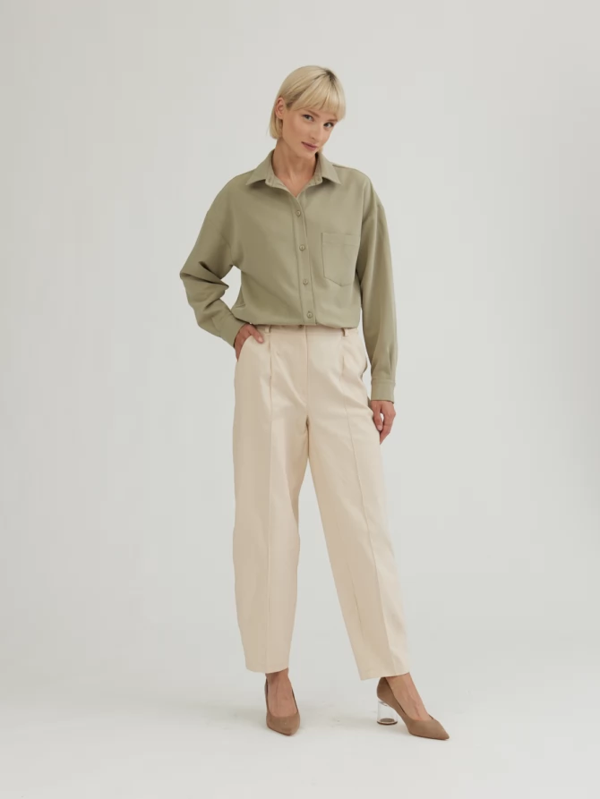 Брюки с простроченной стрелкой