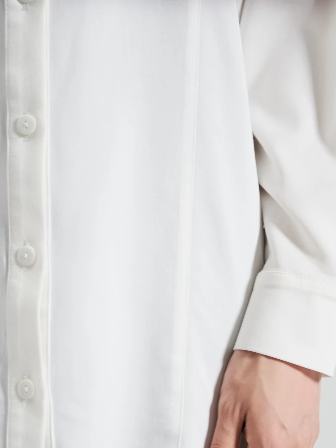 Рубашка с прострочкой спереди