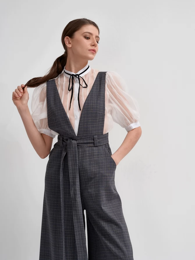 Комбинезон с брюками-кюлотами