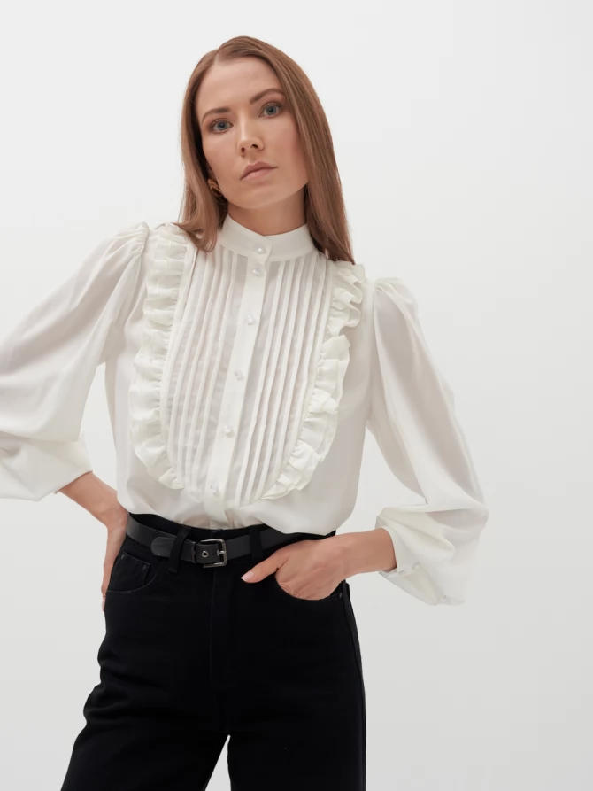Блузка с рюшами из шифона