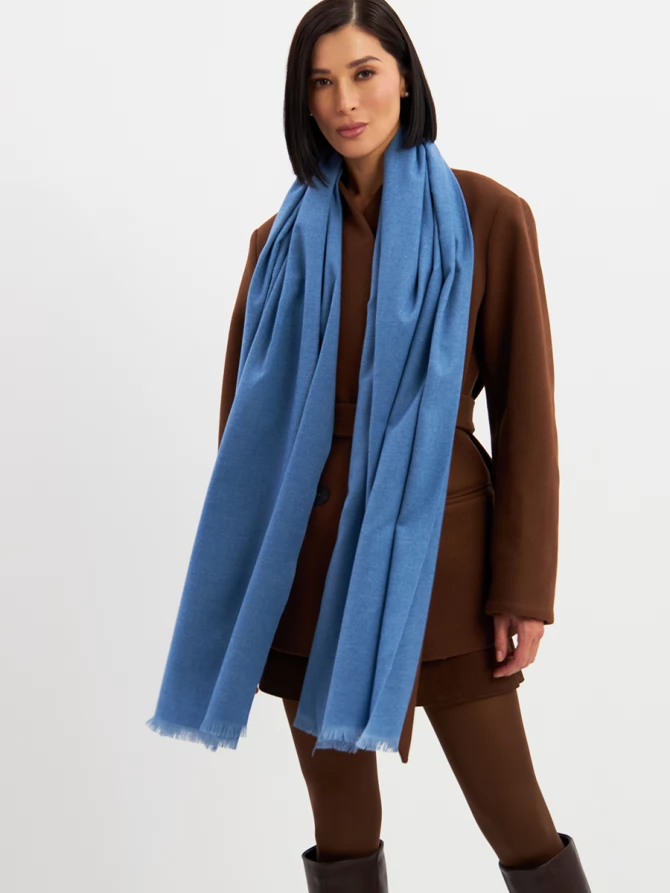 Палантин голубой