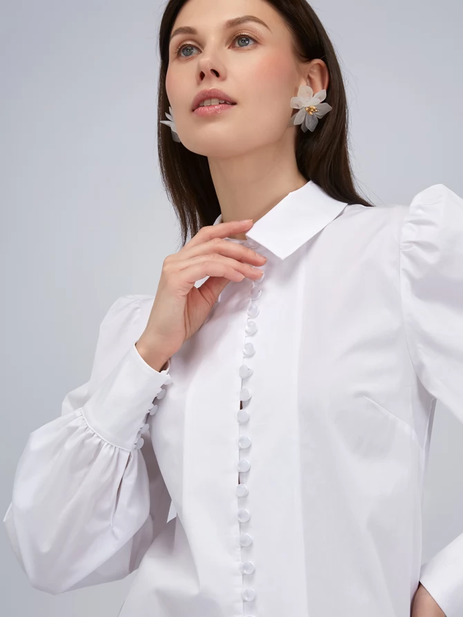 Блузка однотонная