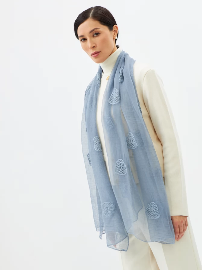 Палантин женский с вышивкой Арт-Деко BB-1351-1