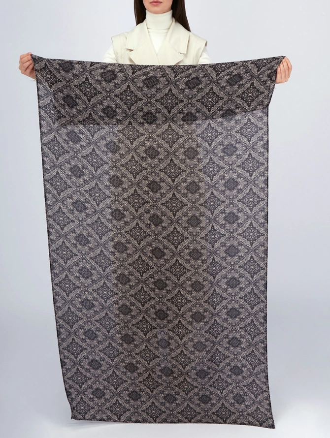 Женский палантин с жатым узором SPR-1152-3