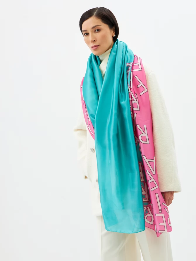 Палантин двусторонний Арт-Деко с графическим узором