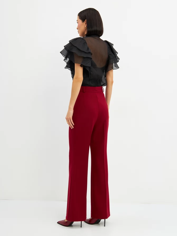 Брюки-клеш  OD-822-2 бордо