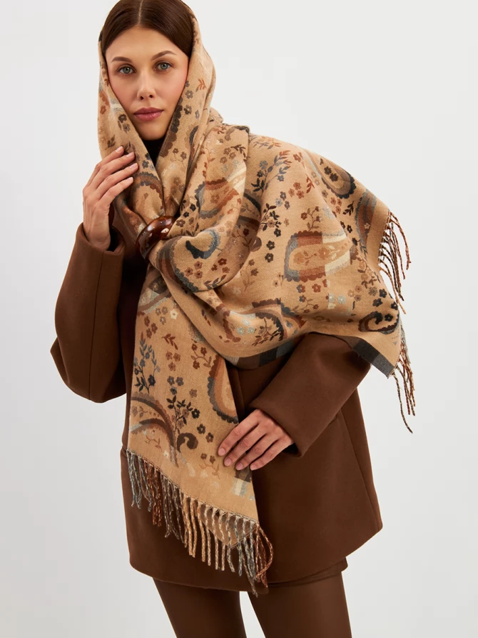 Палантин женский с узором пейсли