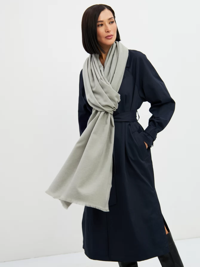 Палантин женский двусторонний однотонный