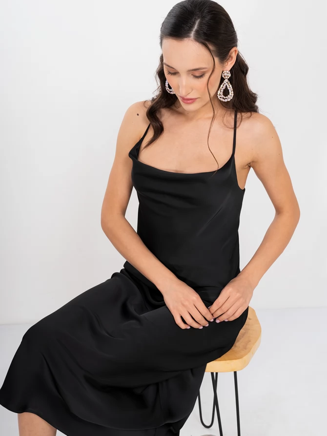 Платье-комбинация OD-852-1 черное