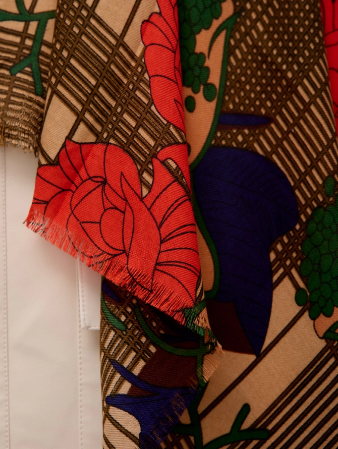 Палантин с абстрактным принтом RZ-86-2