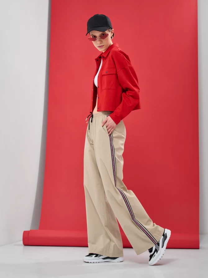 Брюки с тесьмой