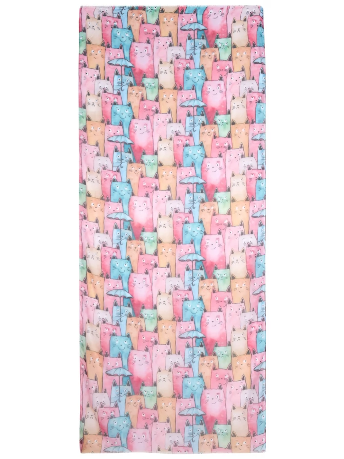 Палантин с принтом "Забавные коты"