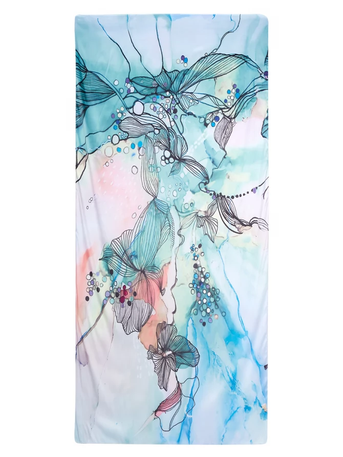 Палантин с акварельным абстрактным принтом KSH16-1453-4