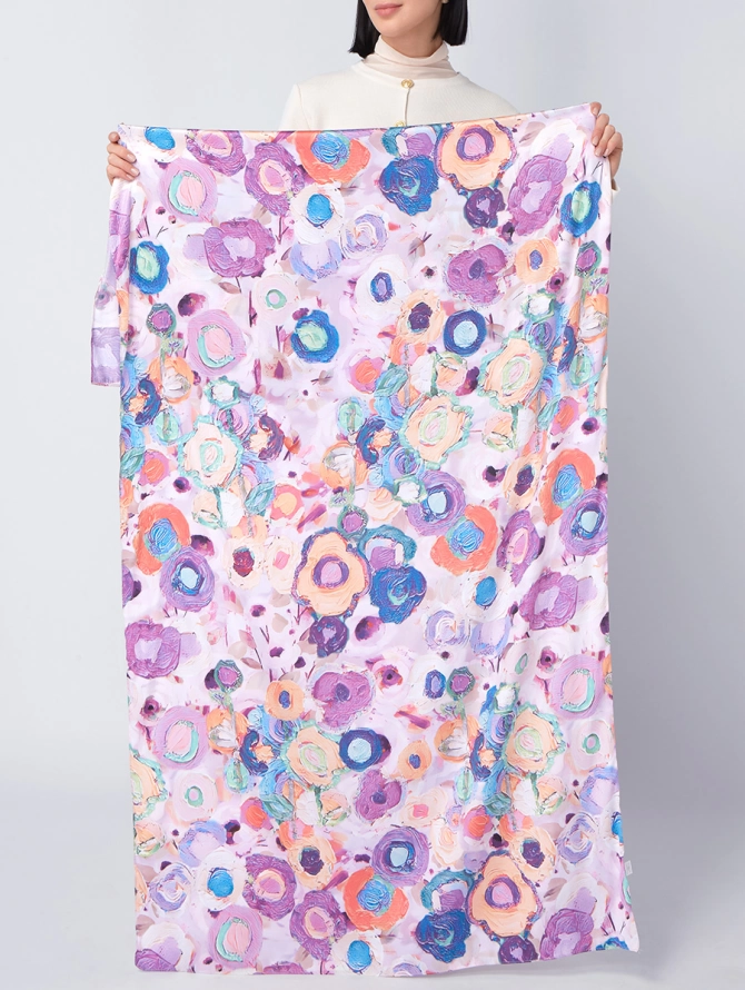 Палантин женский с авторским принтом KSH16-14510-1