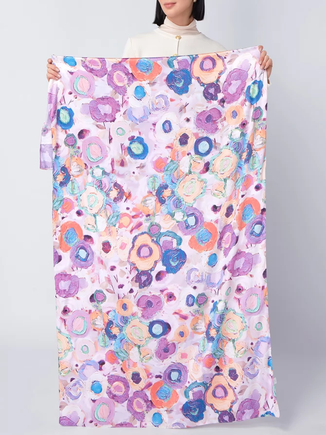 Палантин женский с авторским принтом KSH16-14510-1