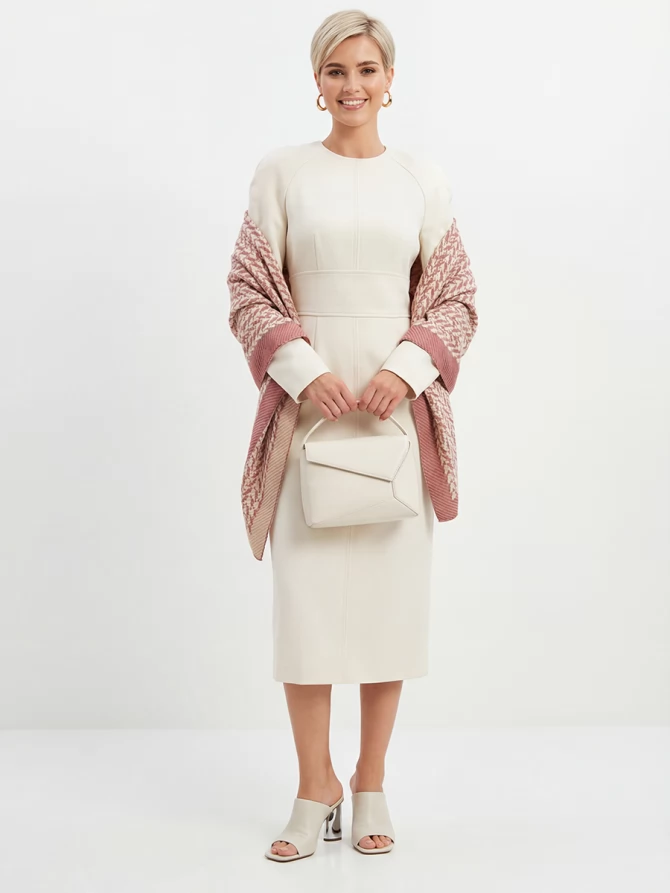 Палантин женский GR-105-1 с геометрическим узором