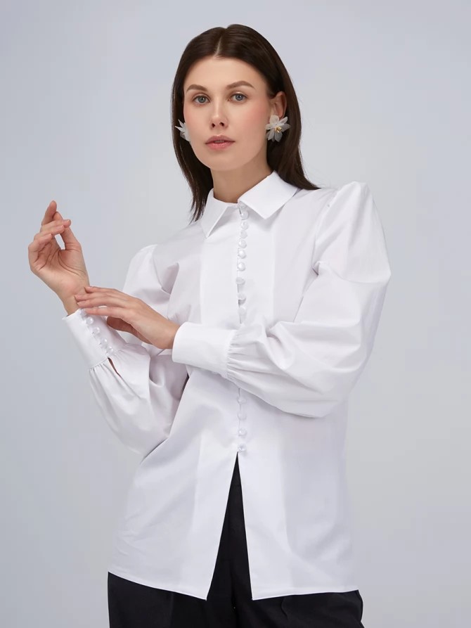 Блузка однотонная