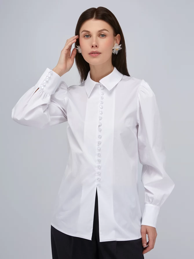 Блузка однотонная