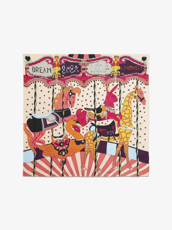 Платок женский двусторонний с принтом Арт-Деко LO-1255-2