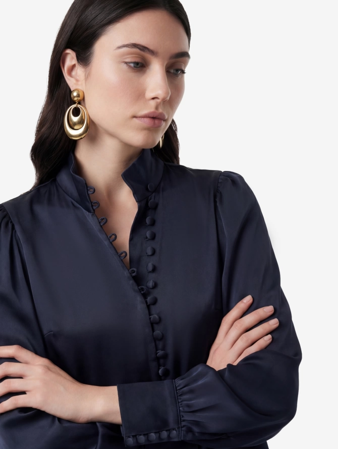 Блуза-косоворотка с обилием пуговиц OD-550-11