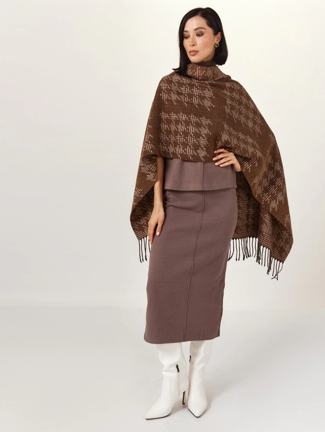 Палантин женский в клетку